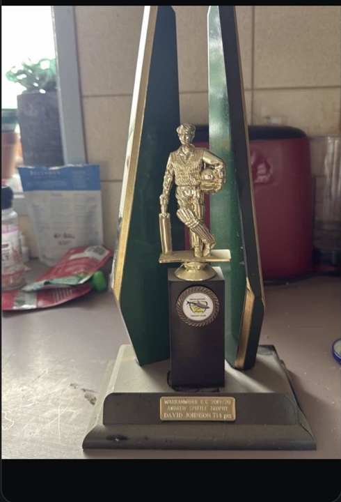 Original Warranwood Cricket Club physical trophy